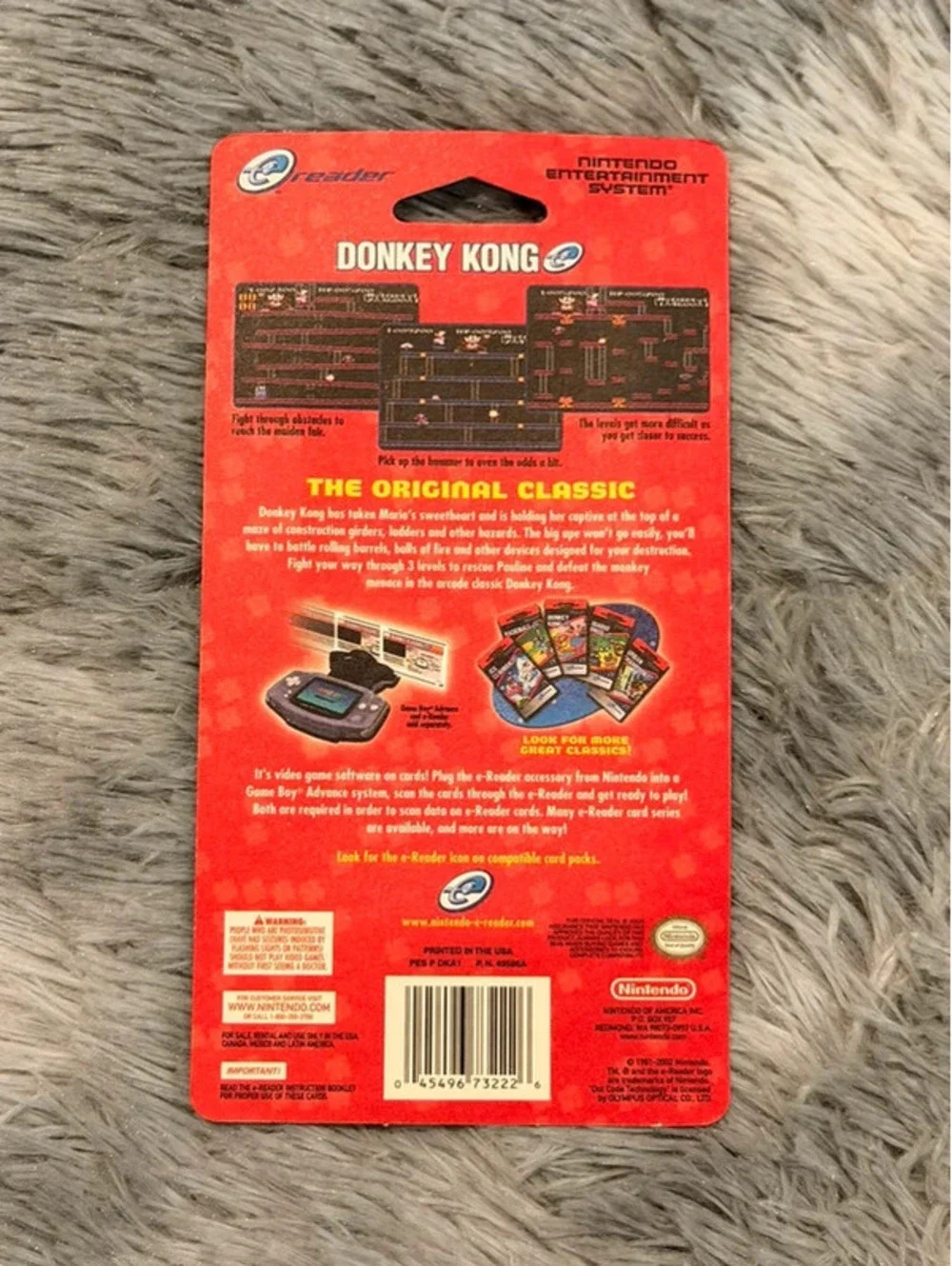 Donkey Kong E-Reader pack for Gameboy Advance